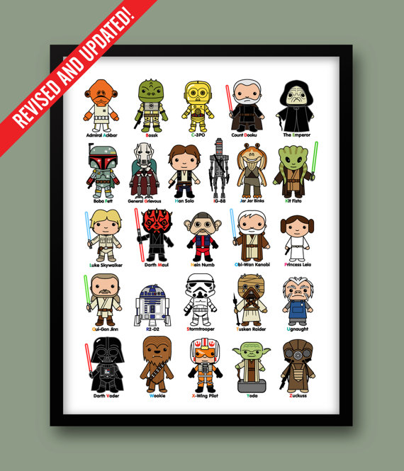 Star Wars inspired Mini Heroes print; an awesome way to learn your ABC’s!